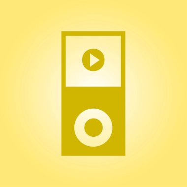 taşınabilir kitle iletişim araçları oyuncu simgesi. düz tasarım stili. vektör eps 10.