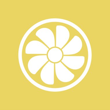 Egzoz vantilatörü simgesi. Havalandırma sembolü.