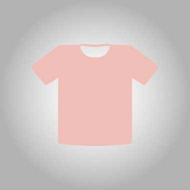 T-shirt işareti simgesi. Giysi sembolü. Düz tasarım stili.