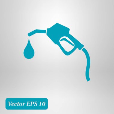 Benzin pompa meme işareti. Benzin istasyonu simgesi. Düz tasarım stili.