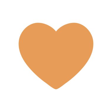 Sevgililer günü, düz kalp simgesi, vektör çizim 