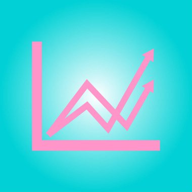 İş grafiği. Grafik düz simgesi