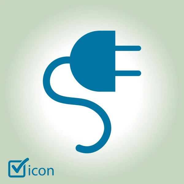 Vector Elektrische Plug Web Flat Icon — Stockvector