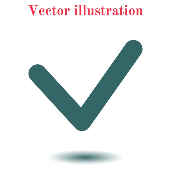 Yes Icon Vector Illustration Flat Design Style — Stock Vector