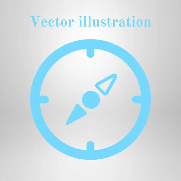 Ilustración Vectorial Icono Brújula Redonda — Vector de stock