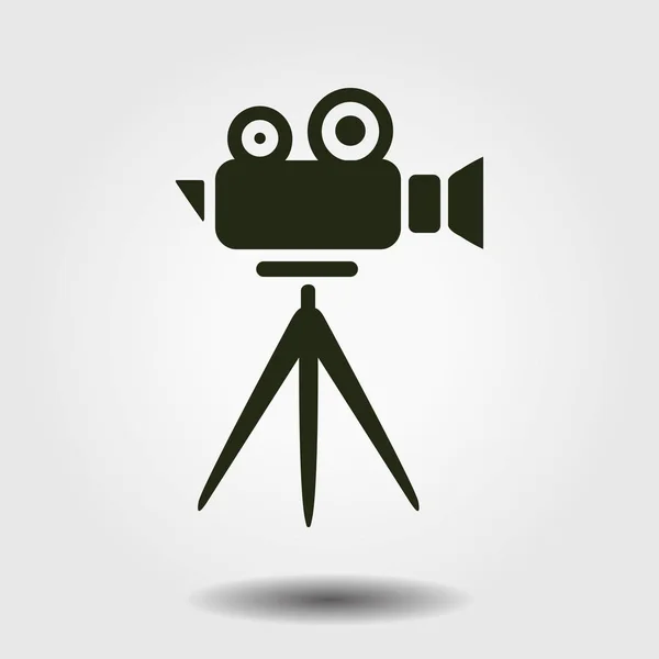 Cinema Camera Icoontje Platte Ontwerpstijl Vector Eps — Stockvector