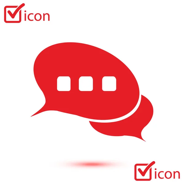 Chat Flat Icon Badge Discussion Dialogue Correspondence Character — Stock Vector