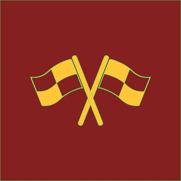 Icono Bandera Símbolo Marcador Ubicación Estilo Diseño Plano — Archivo Imágenes Vectoriales