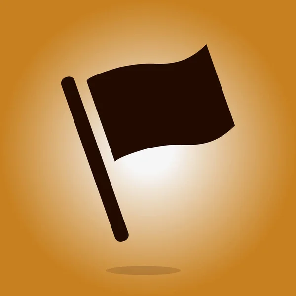 Значок Флага Символ Метки Местоположения Плоский Дизайн — стоковый вектор