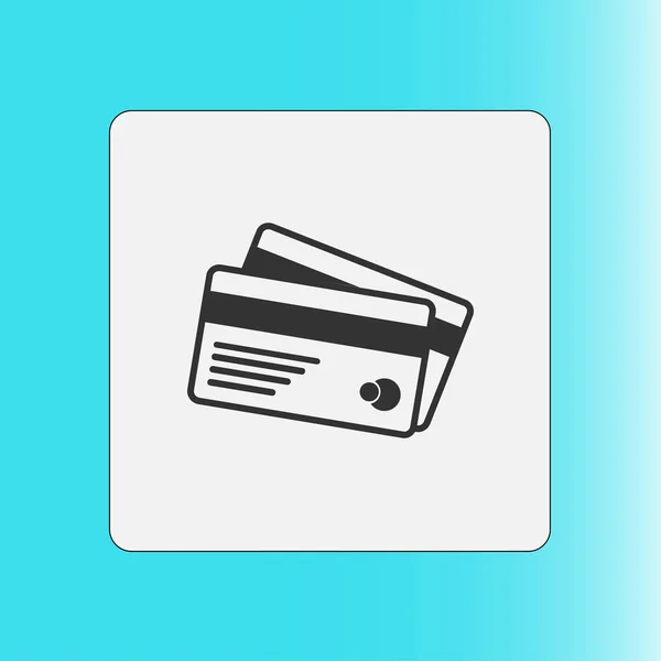 Vector Credit Cards Icon Flat Design Style Eps — Stock Vector