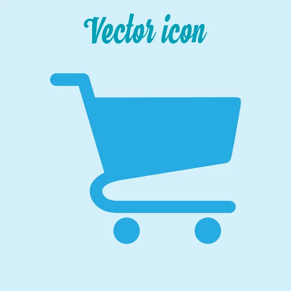 Icono Plano Carta Compras — Vector de stock