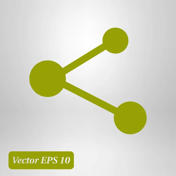 Condividi Segno Icona Stile Design Piatto — Vettoriale Stock