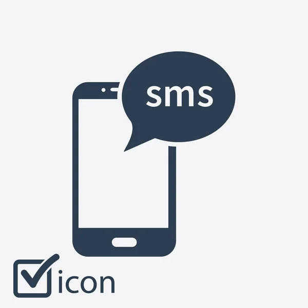 Smartphone Mail Sms Pictogram Mobiel Postbord Simbol — Stockvector