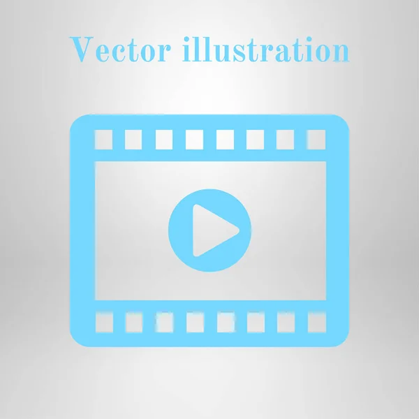 Videóinak Ikonra Lapos Kivitel Stílus Vektor Eps — Stock Vector