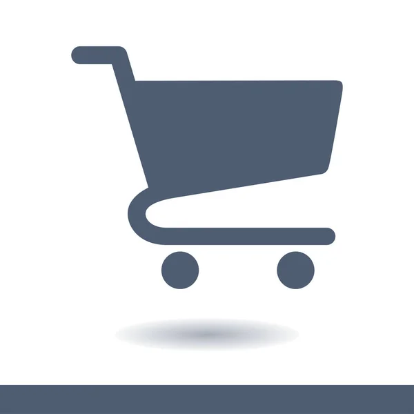 Icono Plano Carta Compras — Vector de stock