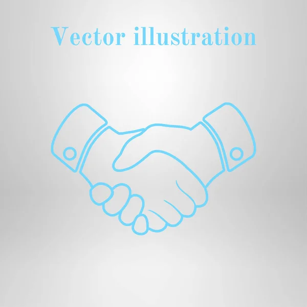 Handshake Zeichen Symbol Erfolgreiches Geschäftssymbol Flacher Designstil — Stockvektor