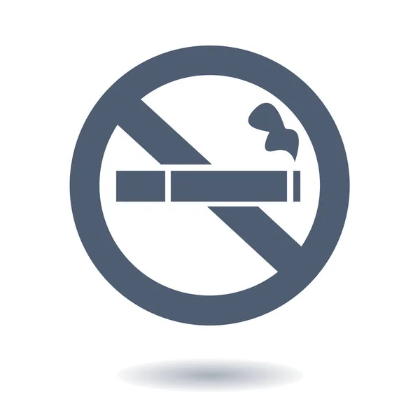 Ingen Rök Ikon Sluta Röka Symbol Vektorillustration Filter Tipped Cigarett — Stock vektor