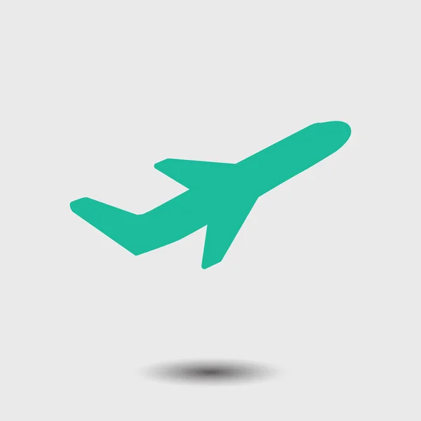 Repülőjegy Repülés Légi Fly Utazási Felszállás Silhouette Eleme Sík Szimbólum — Stock Vector