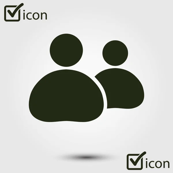 Gente Icono Signo Social Líder Seguidor — Vector de stock