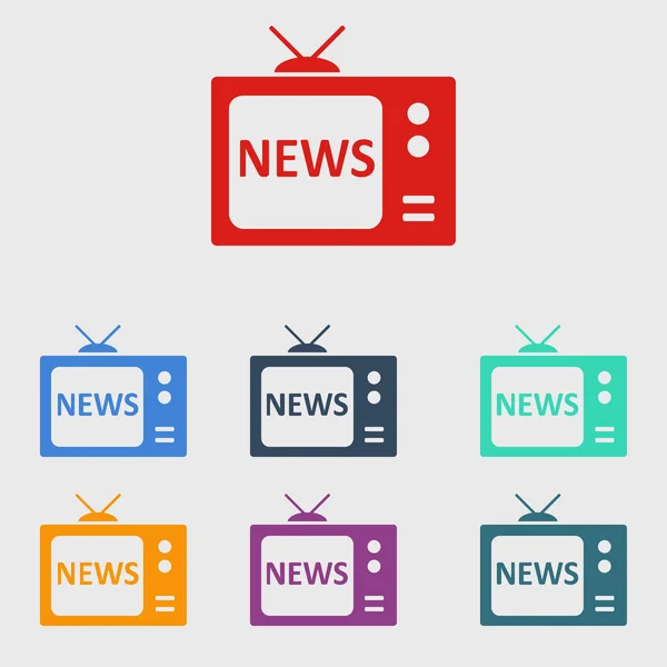 News Reporter Flat Design Style Vector Eps — Stock Vector