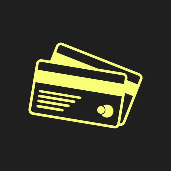 Ícone Cartões Crédito Vetorial Estilo Design Plano Eps — Vetor de Stock