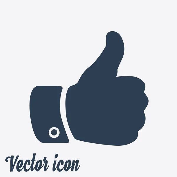 Icon Hand Finger Sign Thumb Symbol Flat Design Style — Stock Vector