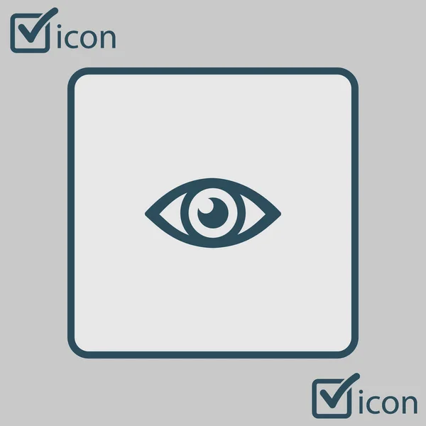 Ögonikonen System För Övervakning Och Kontroll Platt Designstil — Stock vektor