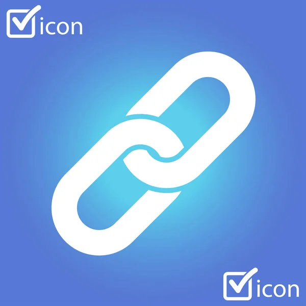 Enlace Icon Chain Único Eslabón Símbolo Enlace Icono Fuente — Vector de stock