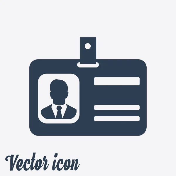 Ícone Cartão Identificação Estilo Design Plano Eps — Vetor de Stock