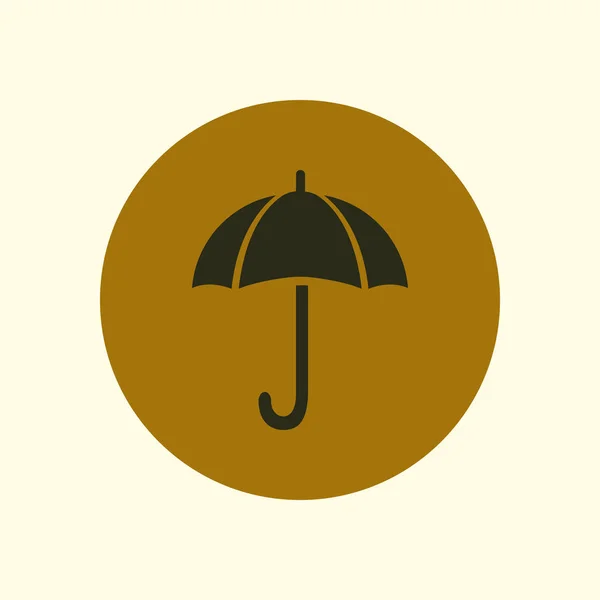 Icona Segno Ombrello Simbolo Protezione Antipioggia Stile Design Piatto — Vettoriale Stock