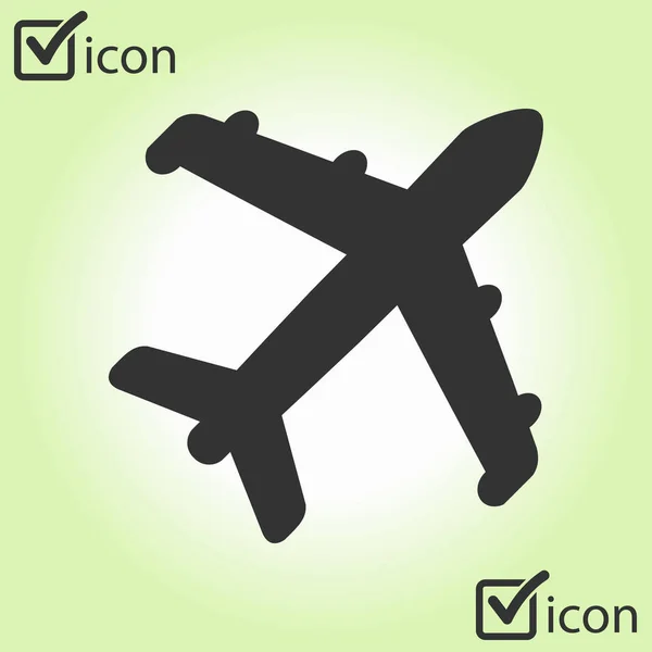 Flugzeug Symbol Reisesimbol Flugzeug Vom Unteren Schild — Stockvektor