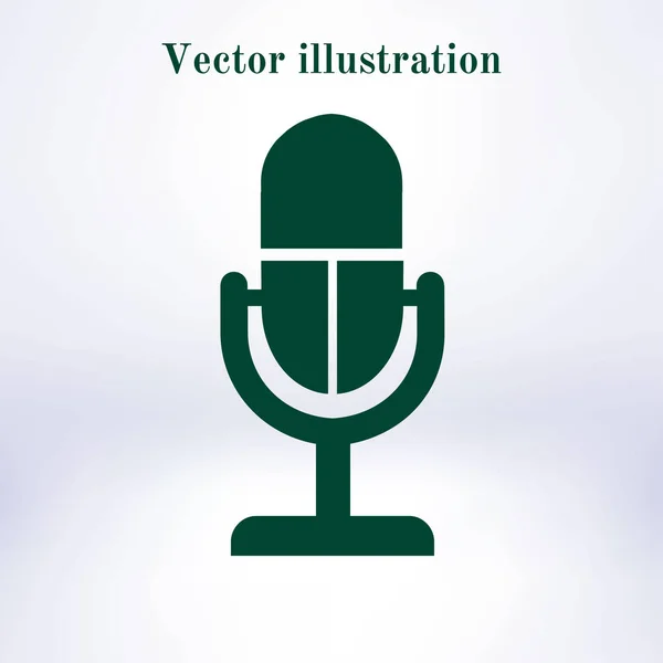 Mikrofonsymbol Lautsprechersymbol Live Musik Flaches Design Vektor Eps — Stockvektor