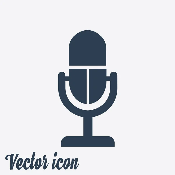 Icône Microphone Symbole Haut Parleur Signe Musique Live Style Design — Image vectorielle