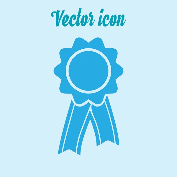 Badge Ribbons Icon Award Rosette Ribbon Simbol — Stock Vector