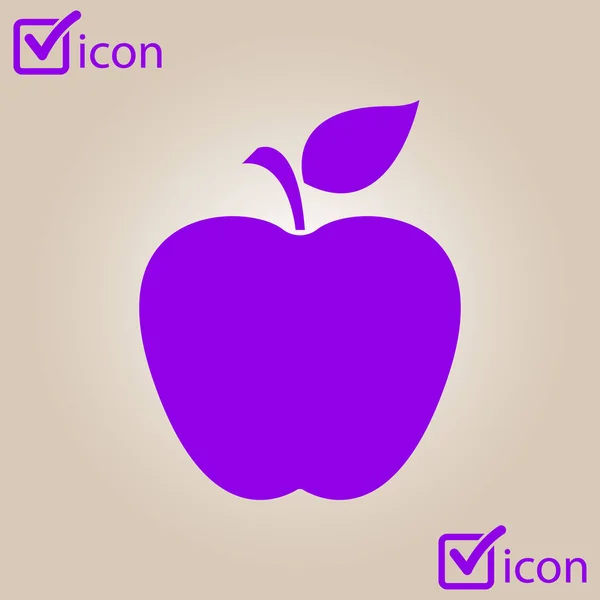 Icono Apple Concepto Comida Saludable Símbolo Naturopatía — Vector de stock