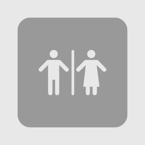 Işareti Simgesi Tuvalet Sembolü Erkek Kadın Tuvalet Düz Tasarım Kırmızı — Stok Vektör
