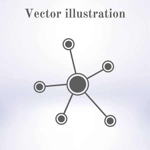 네트워크 하나의 아이콘입니다 글로벌 네트워크 — 스톡 벡터