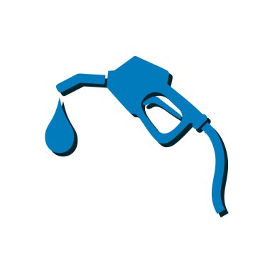 Benzin pompa meme işareti. Benzin istasyonu simgesi. Düz tasarım stili.