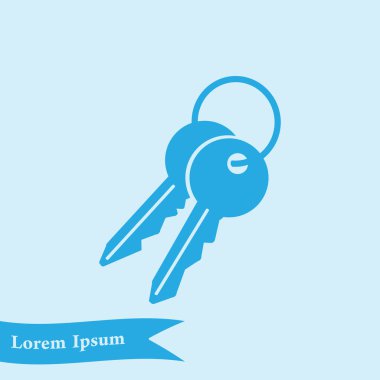 Anahtar simgesi. Kilit erkek. Güvenlik işareti. Düz tasarım stili.