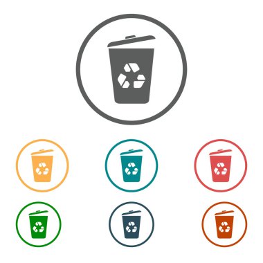 çöp kutusu simgesini, vektör eps10 çizim 