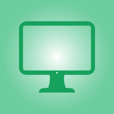 bilgisayar ekran işareti simgesi. Monitör simgesi. Düz tasarım stili.