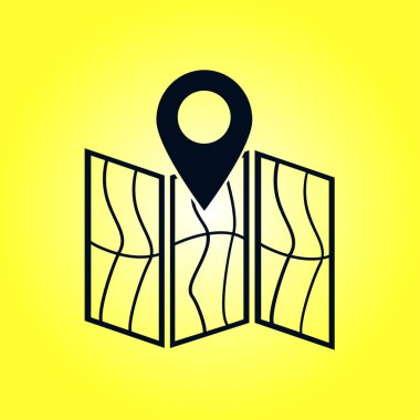 Harita simgesi. Konumu sembolü.