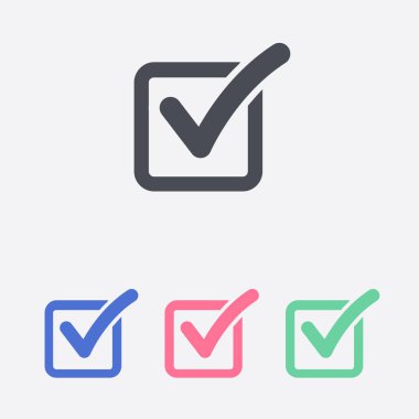 Kontrol listesi simgesi. Kutu işaretinde işaretle.