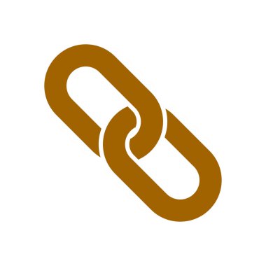 Bağlantı tek simge. Zincir bağlantı erkek.