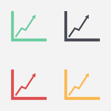 İş grafiği. Grafik düz simgesi