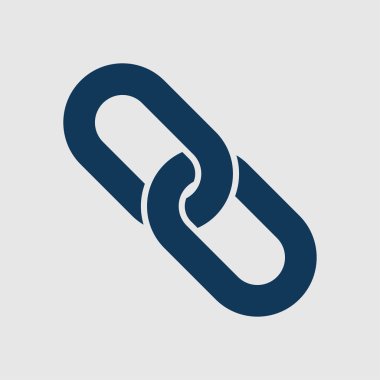 Bağlantı tek simge. Zincir bağlantı erkek.