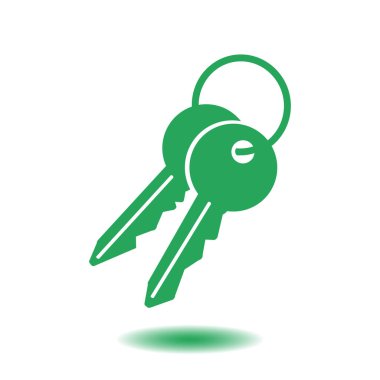 Anahtar simgesi. Kilit erkek. Güvenlik işareti. Düz tasarım stili.