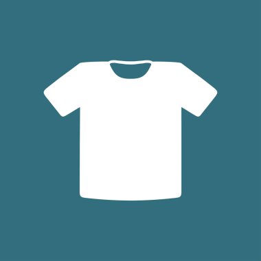 T-shirt işareti simgesi. Giysi sembolü. Düz tasarım stili.
