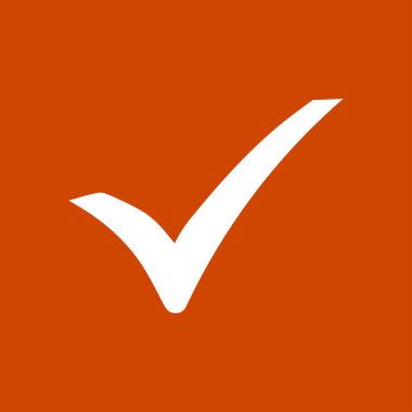 Onay işareti simgesi. Düz tasarım stili. Vektör Eps 10.