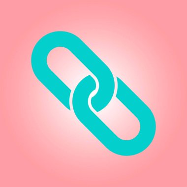 Bağlantı tek simge. Zincir bağlantı erkek.